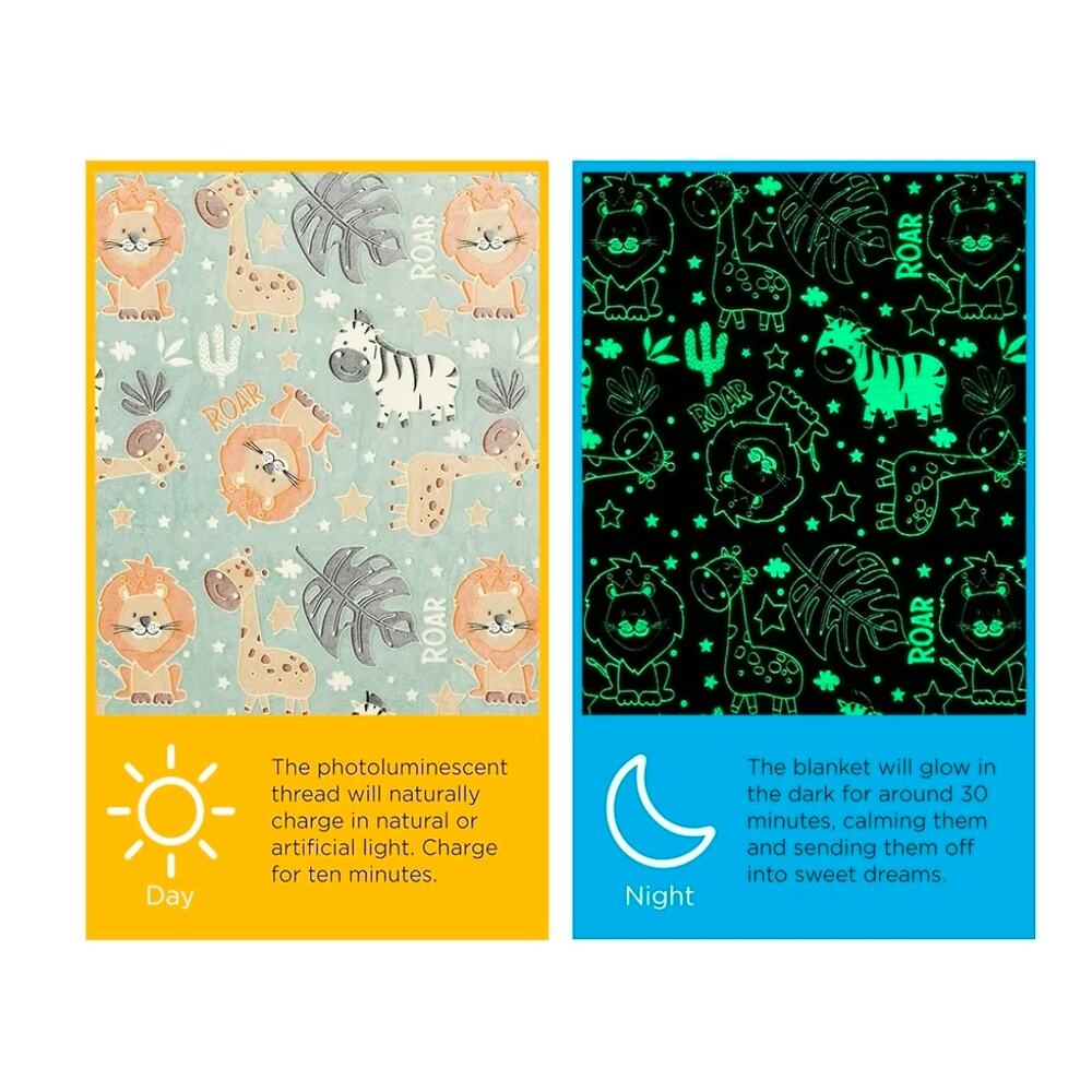 60x50 Soft Glow-In-The-Dark Blanket - Picture 3 of 6